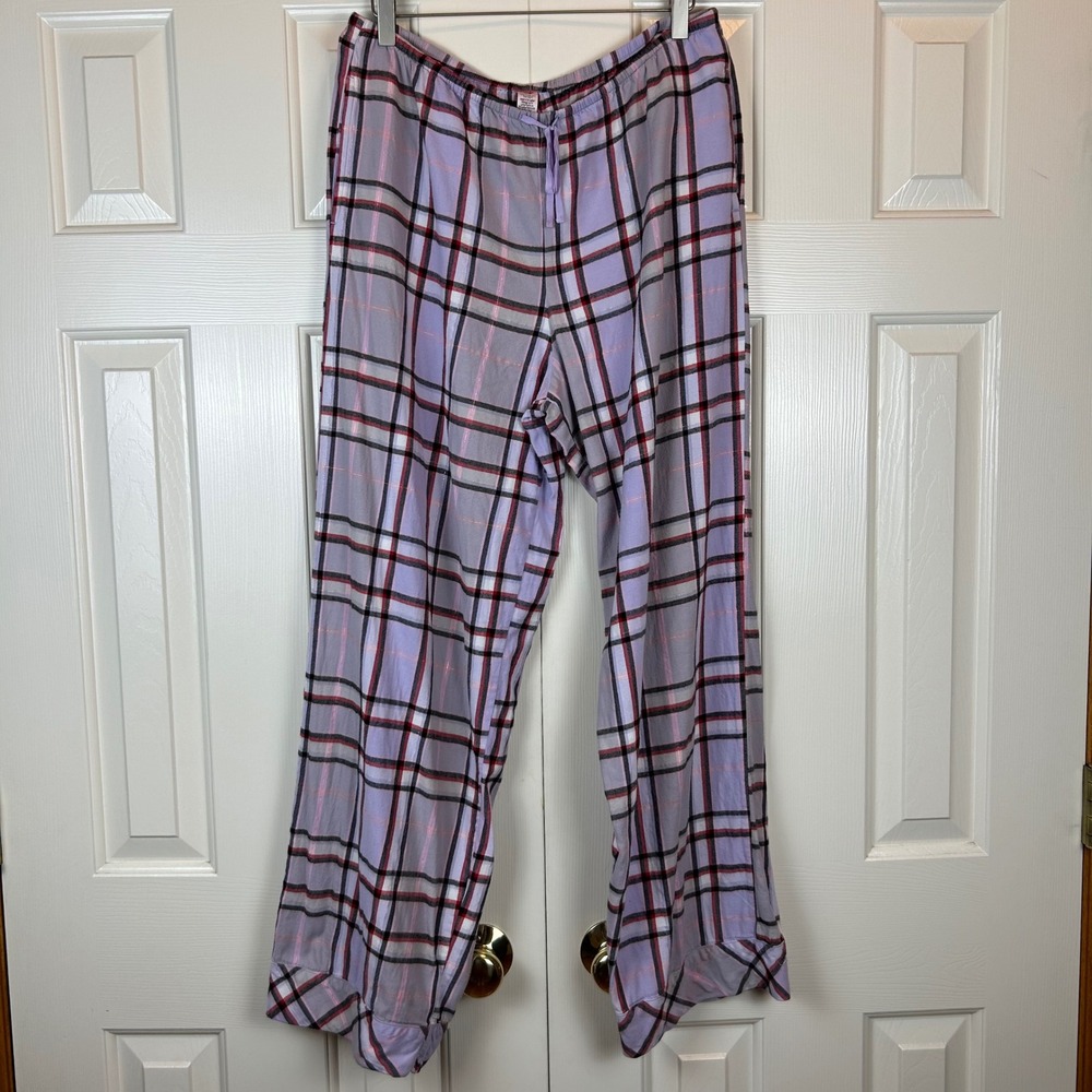 Victoria's Secret Lavender Plaid Metallic Sparkle Pajama Pants